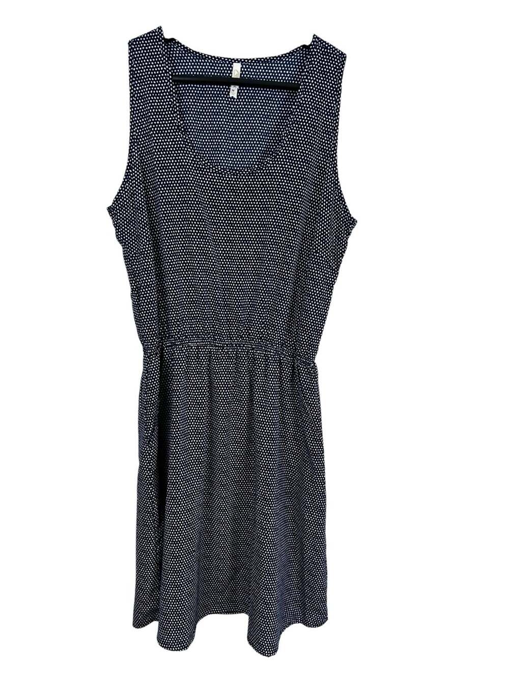 Mountain Khakis Sleeveless Navy Polka Dot Summer Dress Size Medium